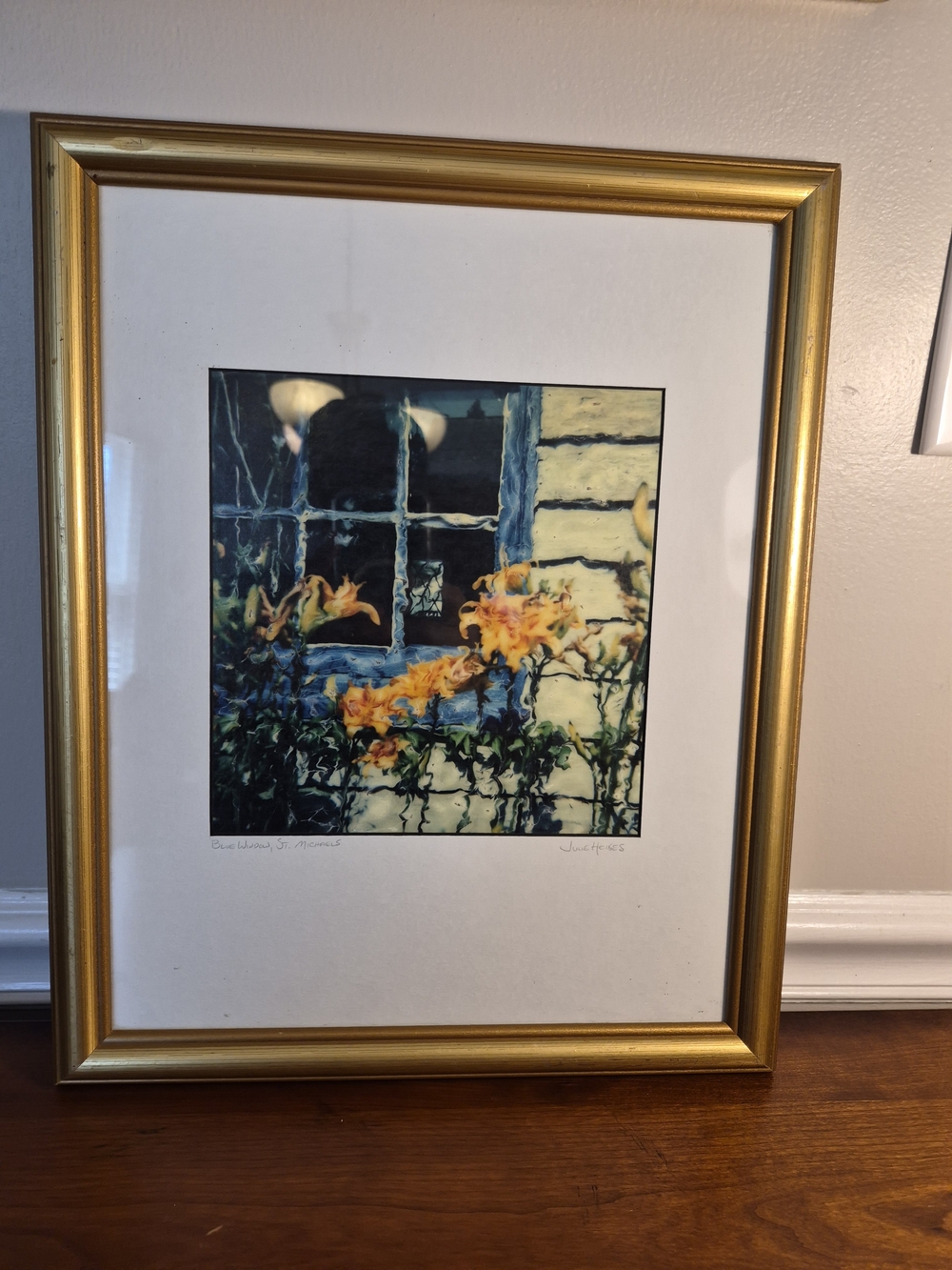 Blue Window,St. Michaels Print Signed By June Heikes